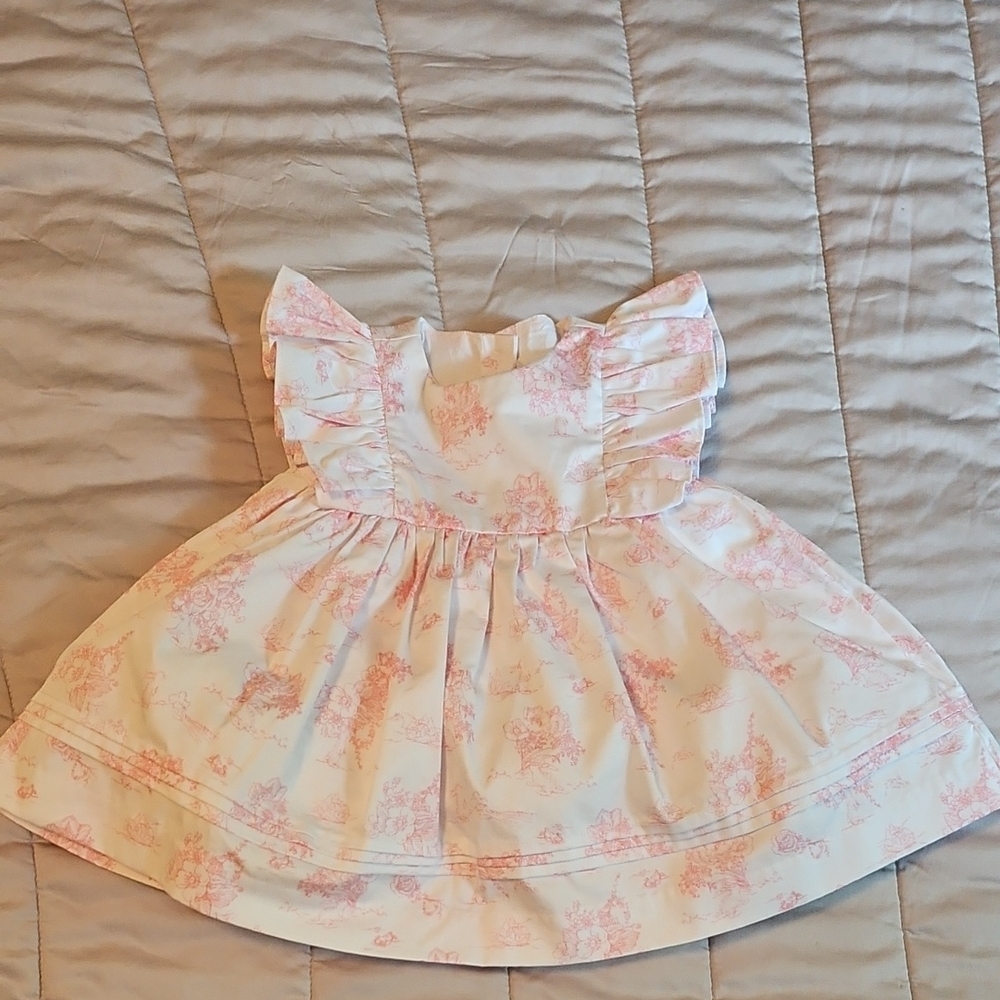 Janie and Jack Pink Floral Kids Formal Dress